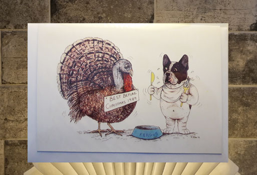Frenchie with Turkey