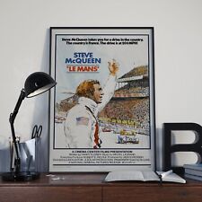 Vintage Le Mans Steve McQueen Racing Movie Film Poster Print Picture A3 A4