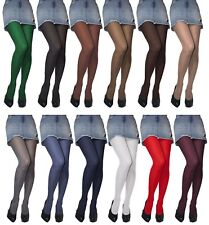 Womens Opaque 60 or 40 Denier Microfibre Tights size S - XL New