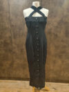 Vintage Pallant Black Evening Dress Size 10