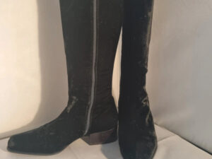 Prada Square Toe Black Riding Boots