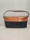 Celine Old C Macadam Shoulder Bag Handbag Bordeaux Suede