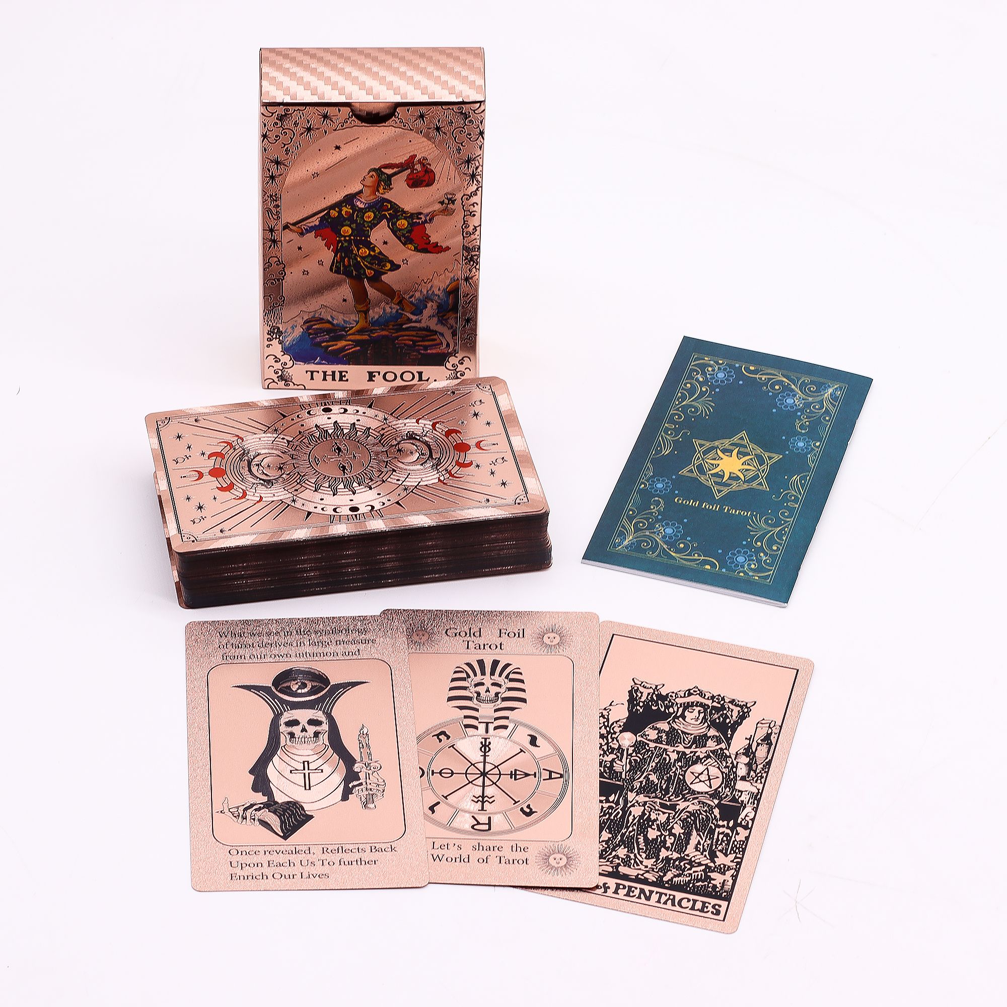 Rose Gold Foil Tarot Card Set - Moon Phase - with booklet - Image 3