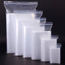 GRIP SEAL BAGS Self Resealable Clear Polythene Poly Plastic Zip Lock All...