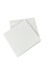 8 x 8" White Card Blanks & Envelopes - 300gsm Card Pre-Creased For Easy Folding