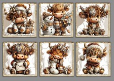 Christmas Card Toppers for Cardmaking & Scrapbooking, Ephemera, Gift Tags xmas