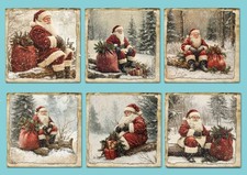 Christmas card toppers for Cardmaking & Scrapbooking, Ephemera, Gift Tags